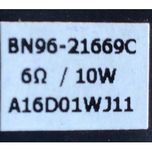 KIT DE BOCINAS PARA TV SAMSUNG ( 2 PZ ) / NUMERO DE PARTE BN96-21669C / BN9621669C / 21669C / 6Ω / 10WA16D01WJ11 / PANEL CY-DH050CSA-B2-BB01 / MODELO UN50J6200FXZA DH03